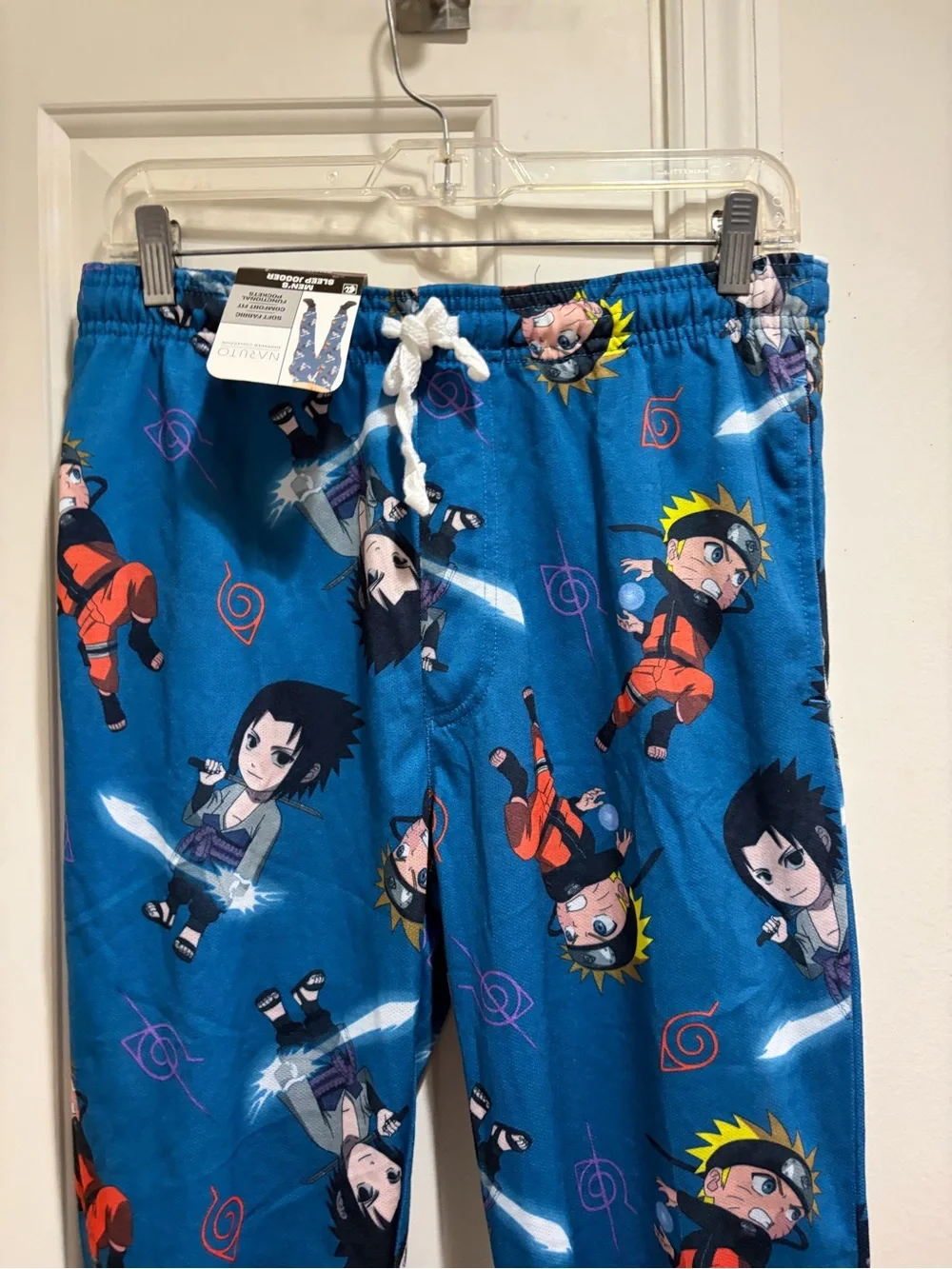 NWT Naruto Graphic Blue Pajama Pants Men’s Sleep Joggers